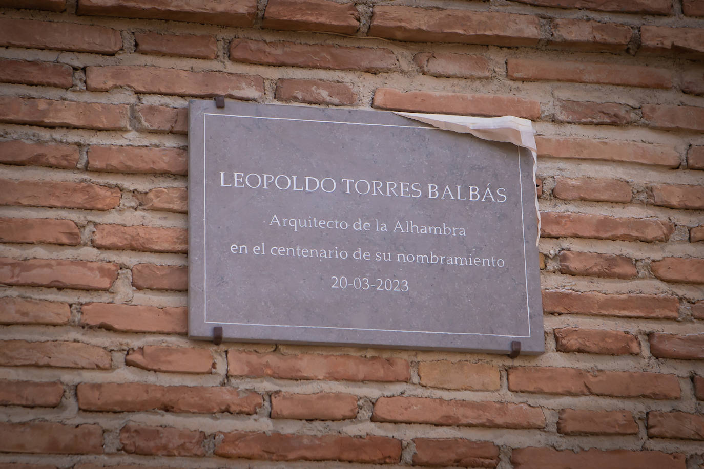 Placa conmemorativa.