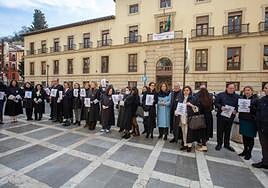 Una de las últimas concentraciones de los Letrados de la Administración de Justicia en Plaza Nueva.