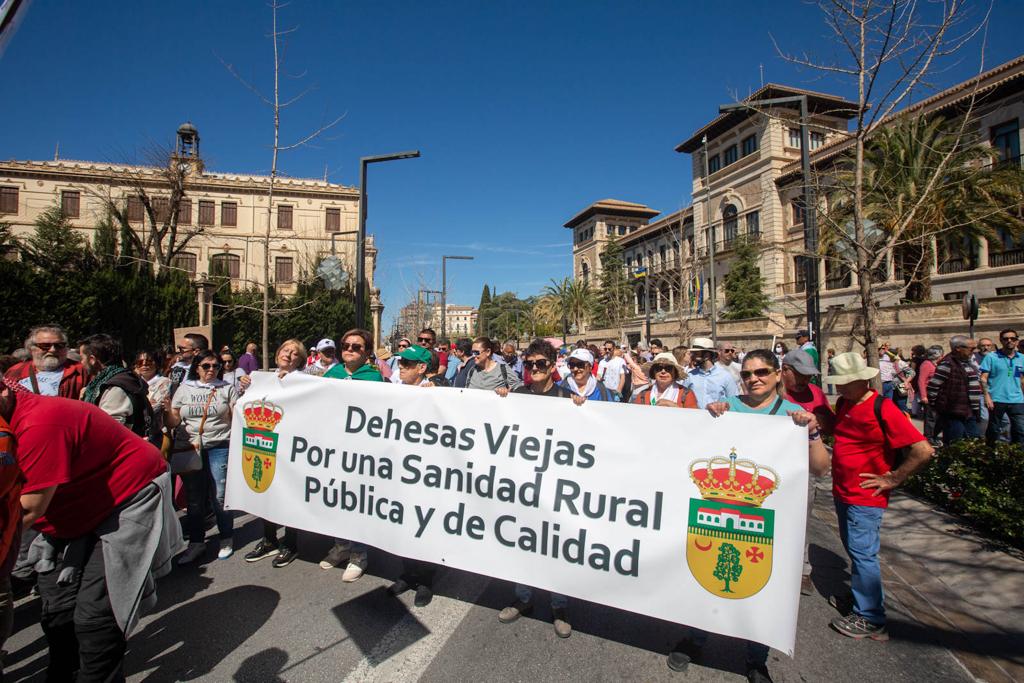 Miles de personas marchan en Granada por la sanidad pública