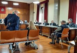 Uno de los forenses explica dónde recibió la víctima una de las puñaladas.