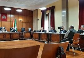 El acusado en la Audiencia Provincial, durante la celebración del juicio esta semana.