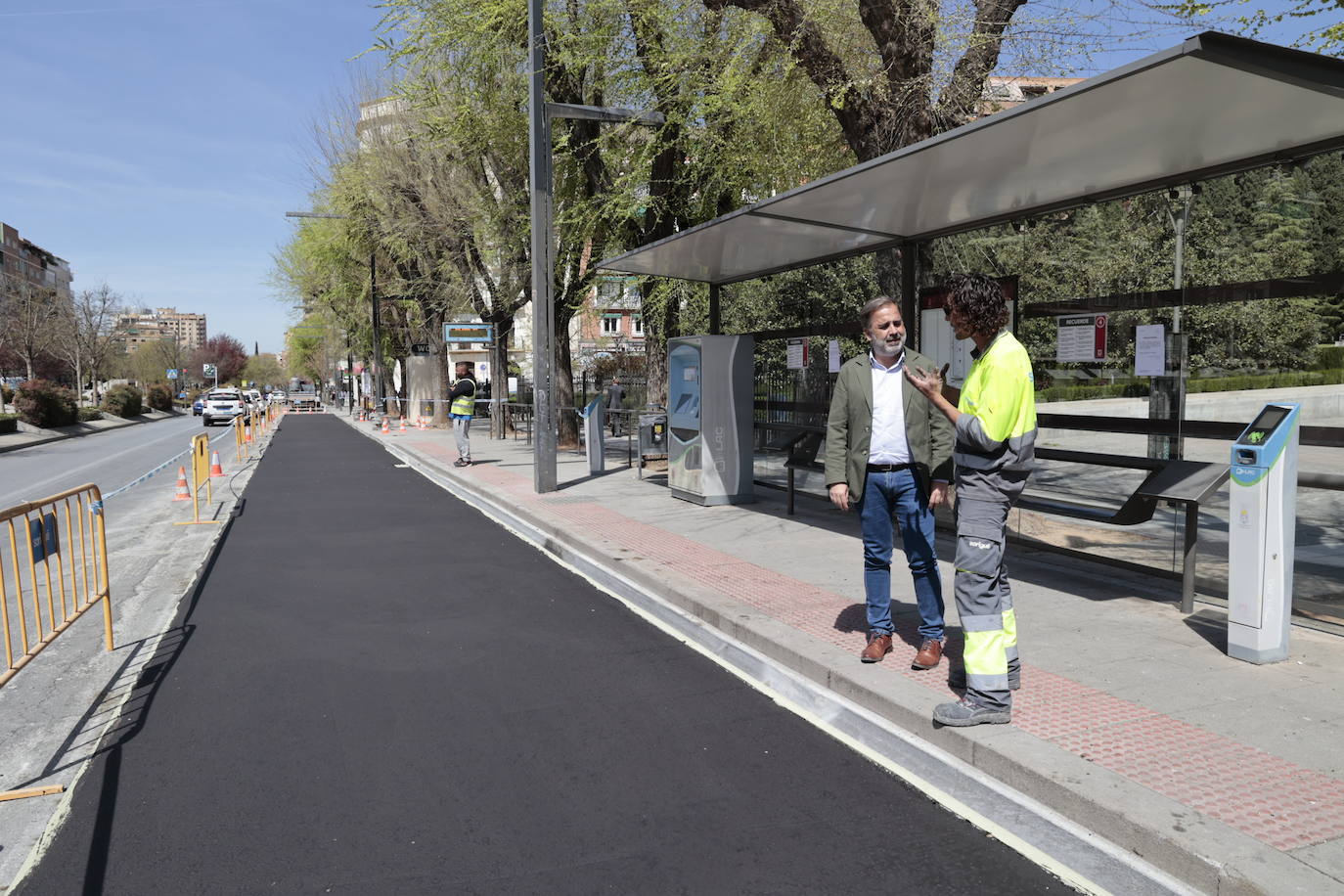 El concejal de Mantenimiento, Jacobo Calvo, visitando unos trabajos.