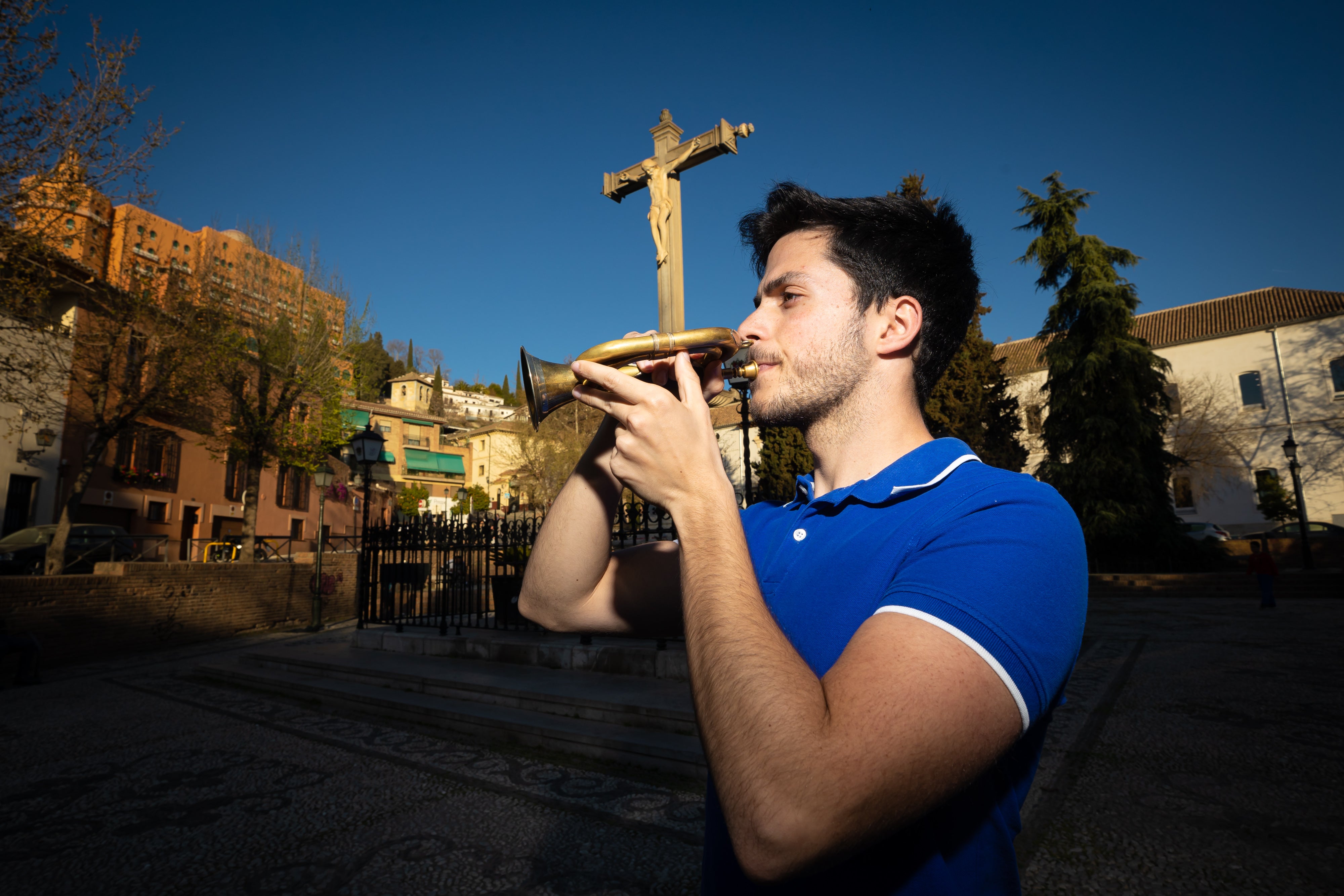 Israel practica en el Campo del Príncipe antes del Viernes Santo.