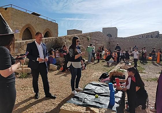 Ambiente durante el rodaje en el Castillo de Jaén.