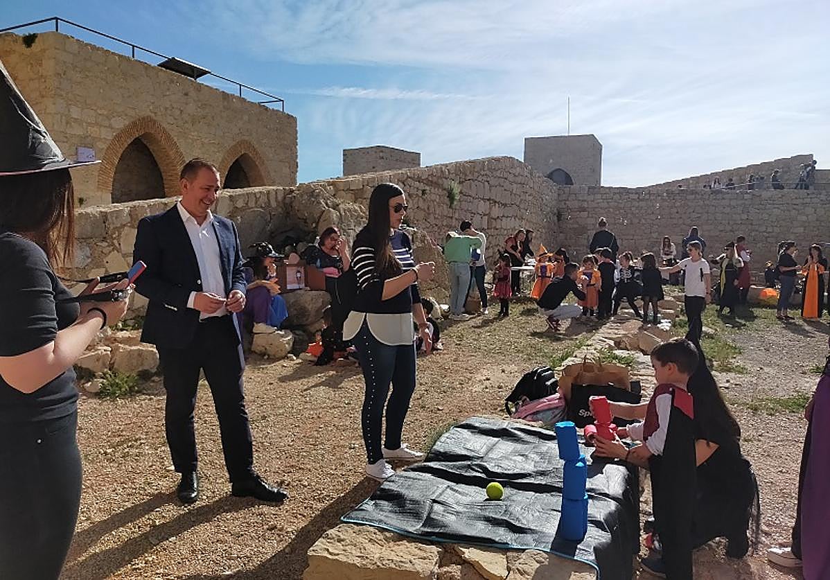 Ambiente durante el rodaje en el Castillo de Jaén.