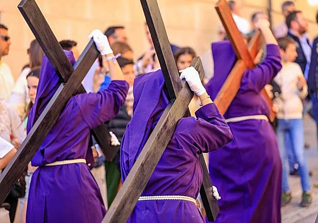 Penitentes, ayer por la tarde.