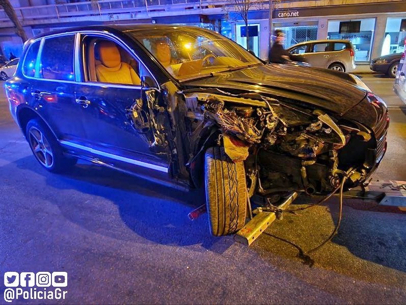 Estado en el que ha quedado el coche del conductor que dio positivo