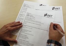 Examen teórico de conducir.