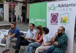 Acto político conjunto de Podemos e IU para las municipales de 2019.