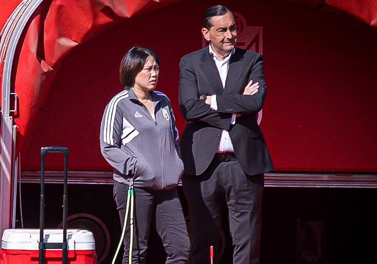 Sophia Yang y Alfredo García Amado, en el entrenamiento.