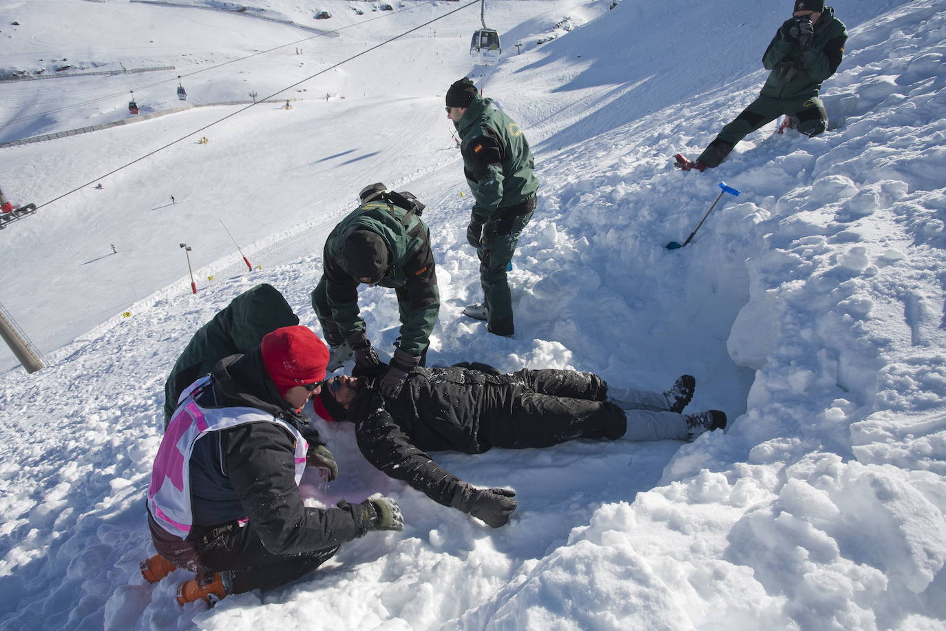 Simulacro de rescate en Sierra Nevada.