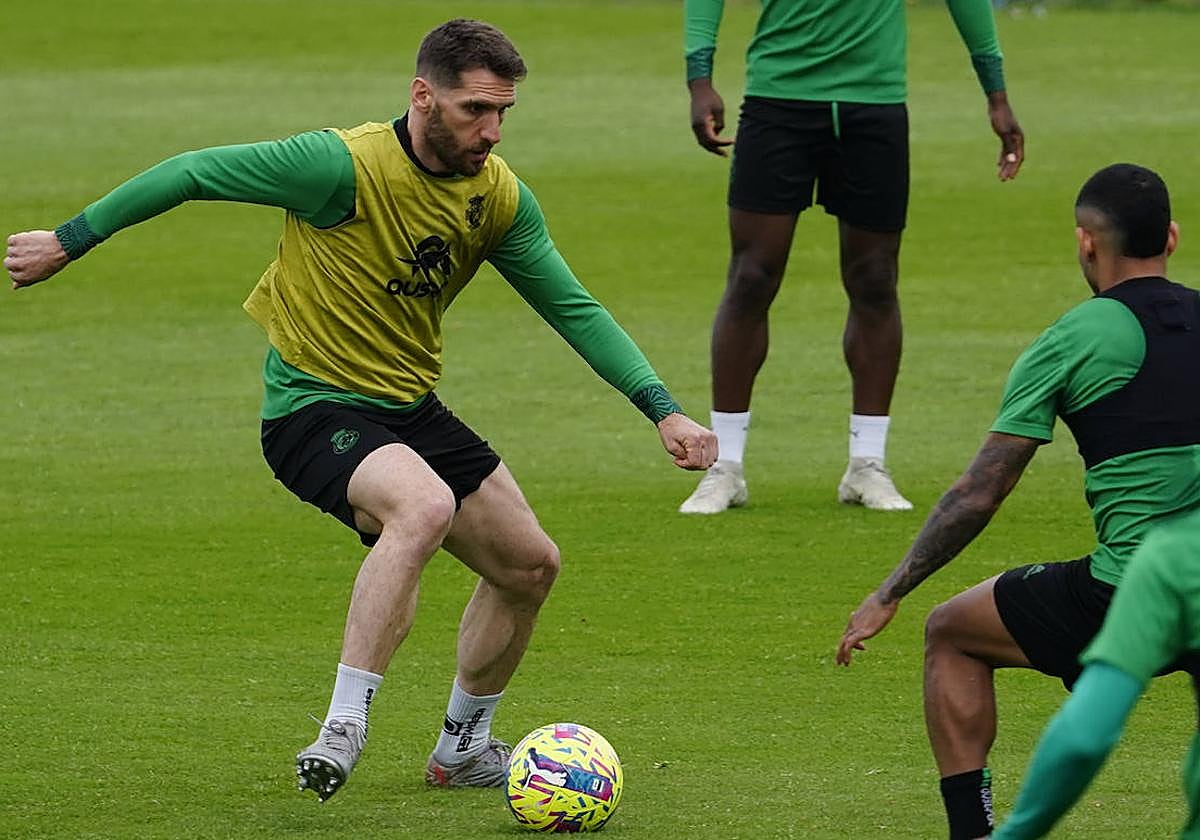 Fausto Tienza, durante un entrenamiento.