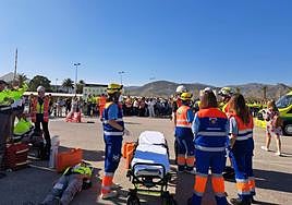 Operativos de emergencias preparados para actuar.