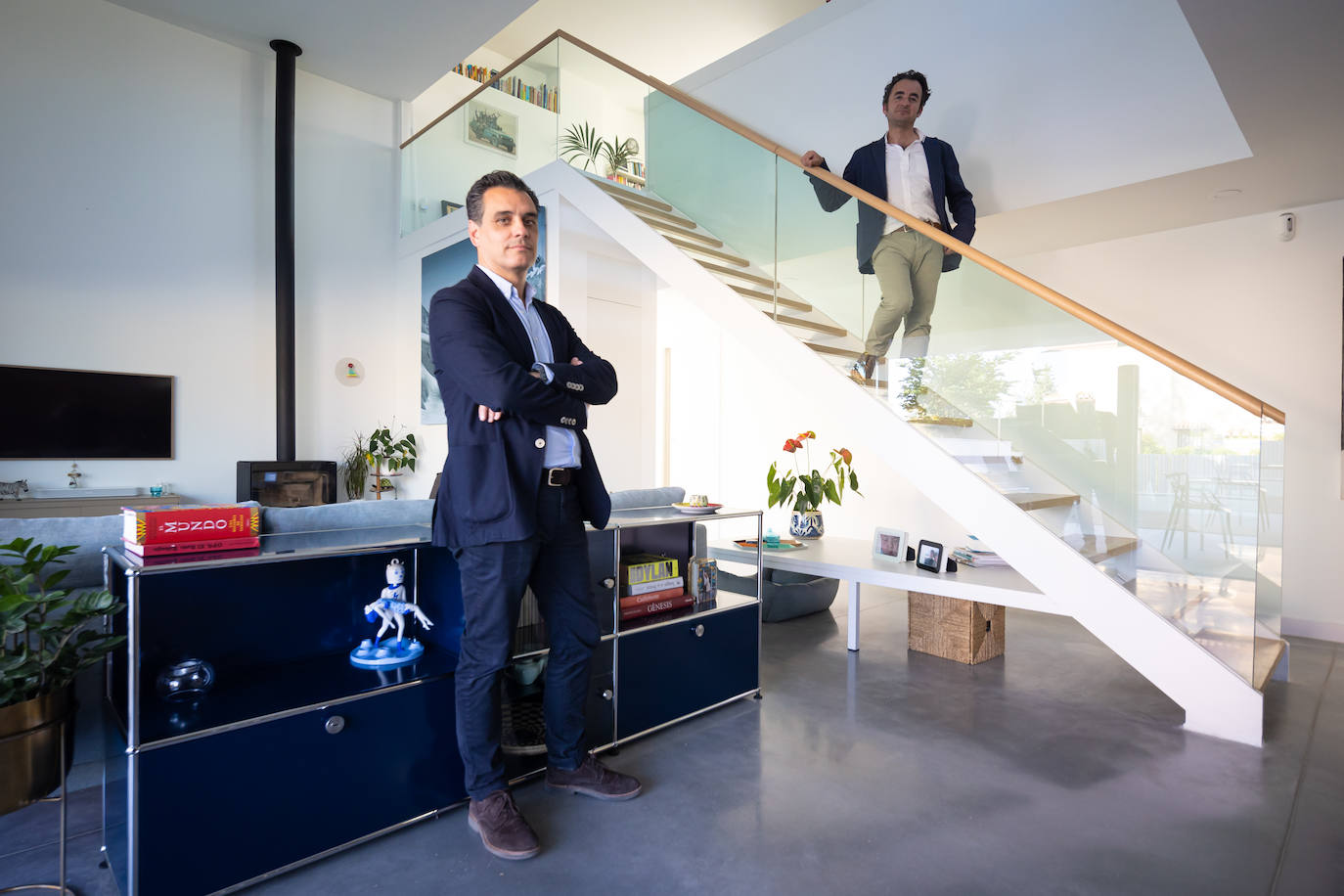 Los arquitectos, en la zona de día.