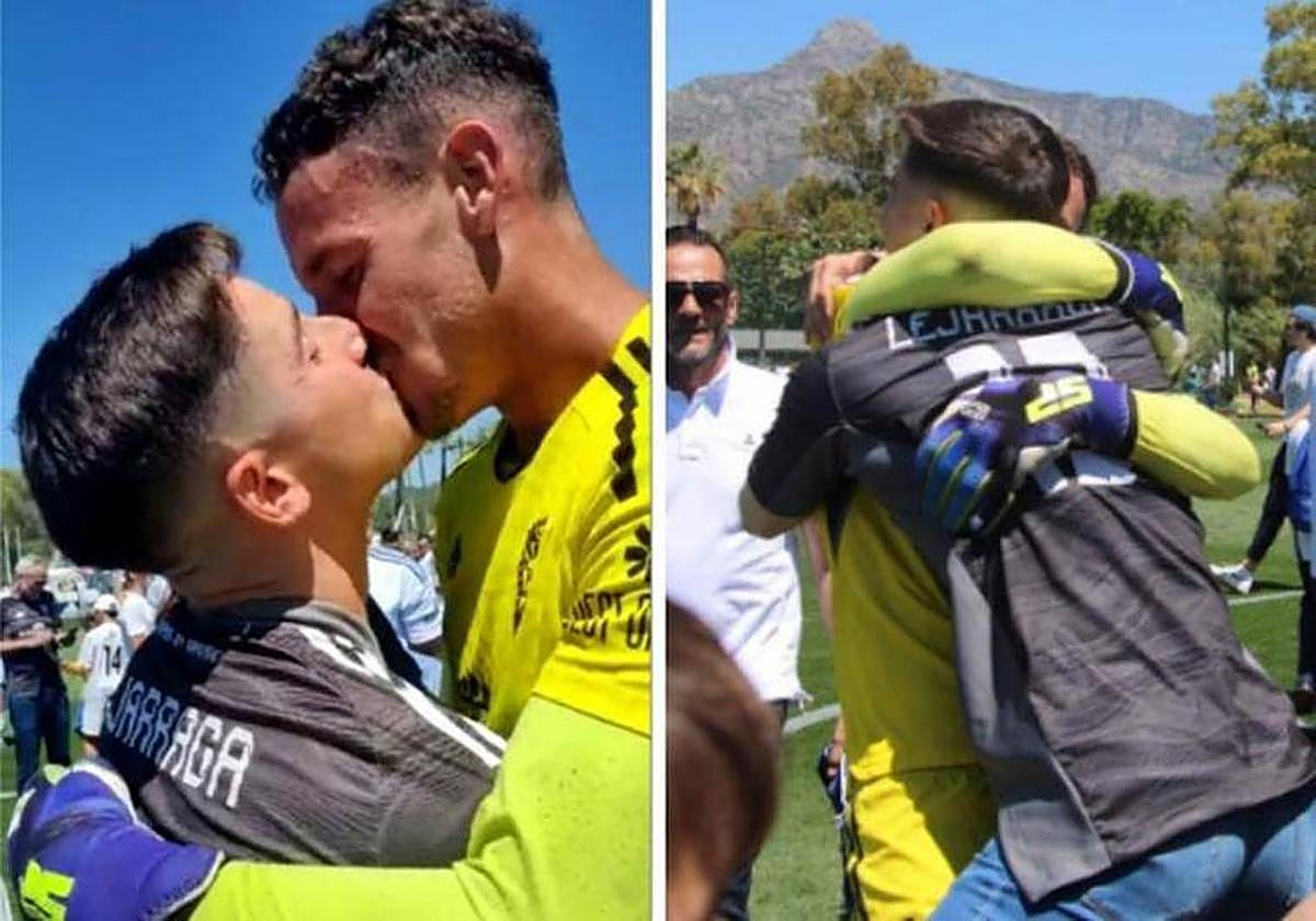 El beso y abrazo que se hicieron virales la pasada semana en Twitter.