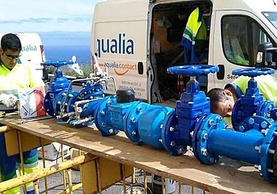 Imagen de archivo de empleados de Aqualia.