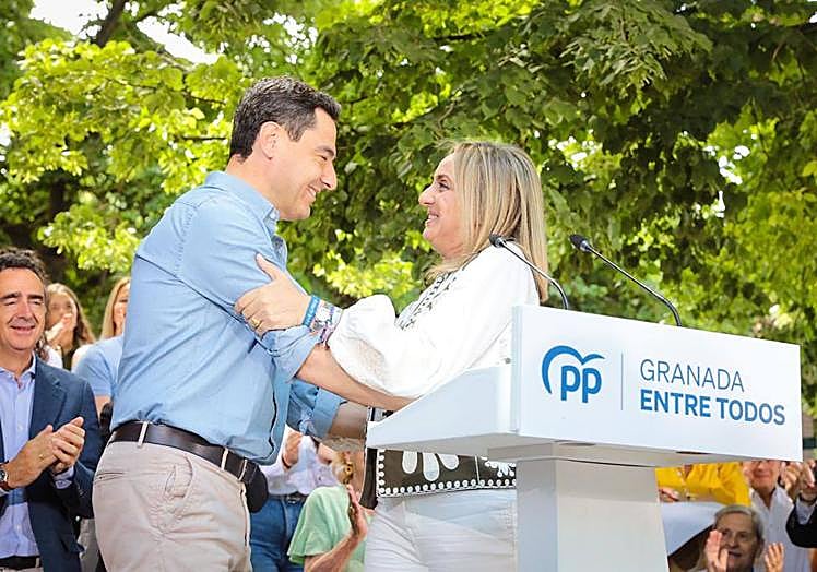 Juanma Moreno y Marifán Carazo.