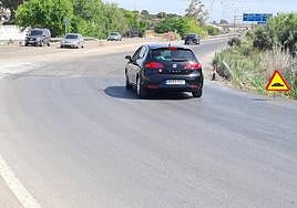 El tramo junto a Vaciacostales (izquierda), antes del nuevo asfalto.