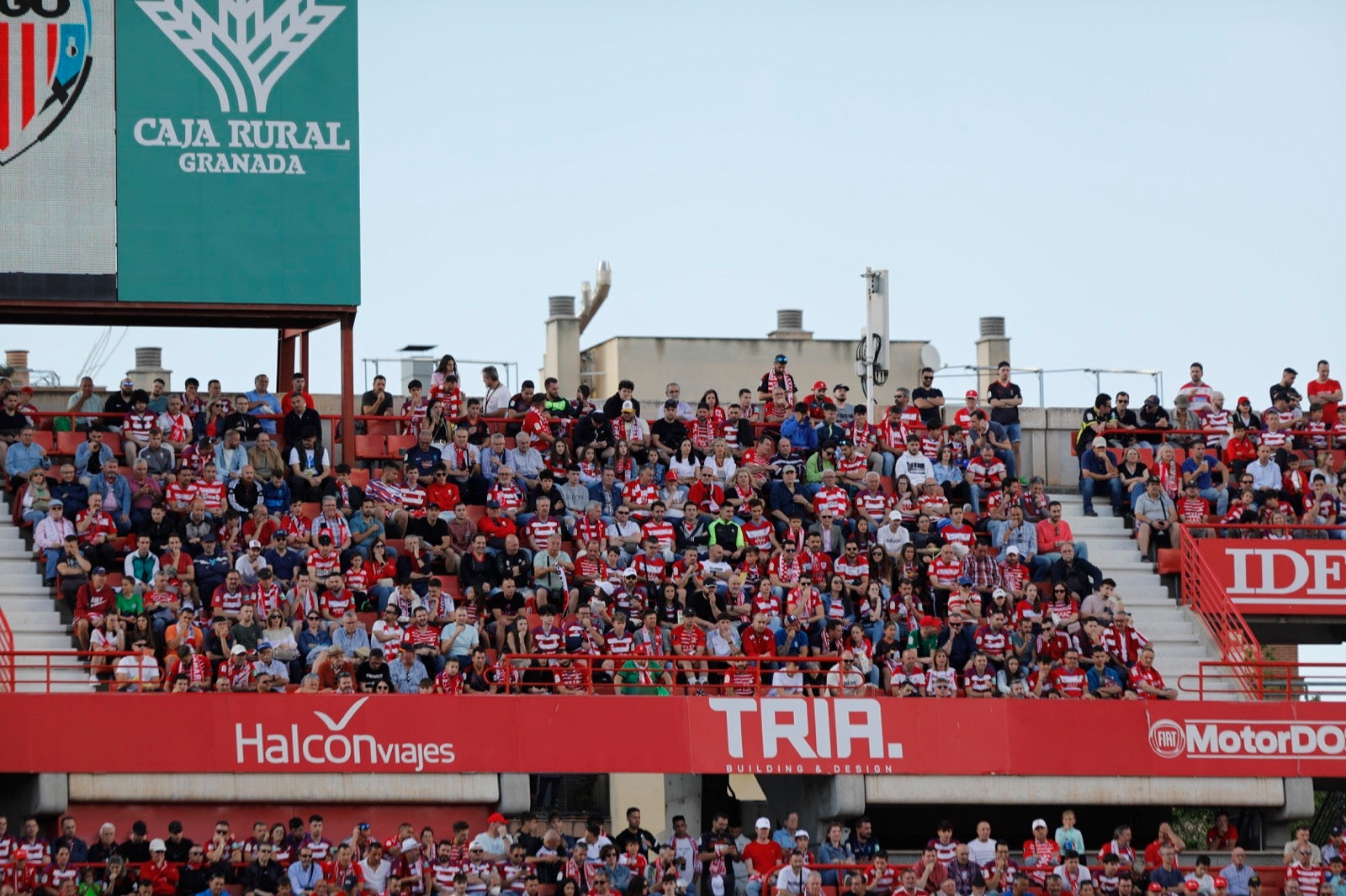 Encuéntrate en la grada en el Granada-Lugo
