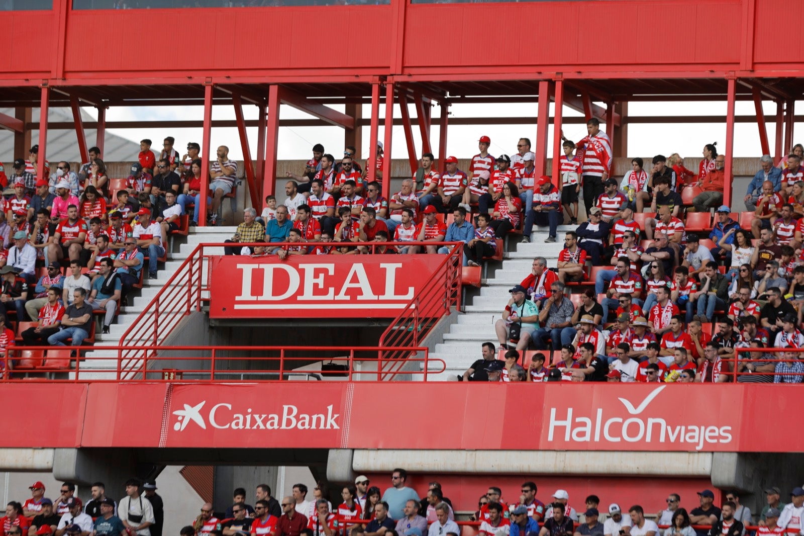 Encuéntrate en la grada en el Granada-Lugo