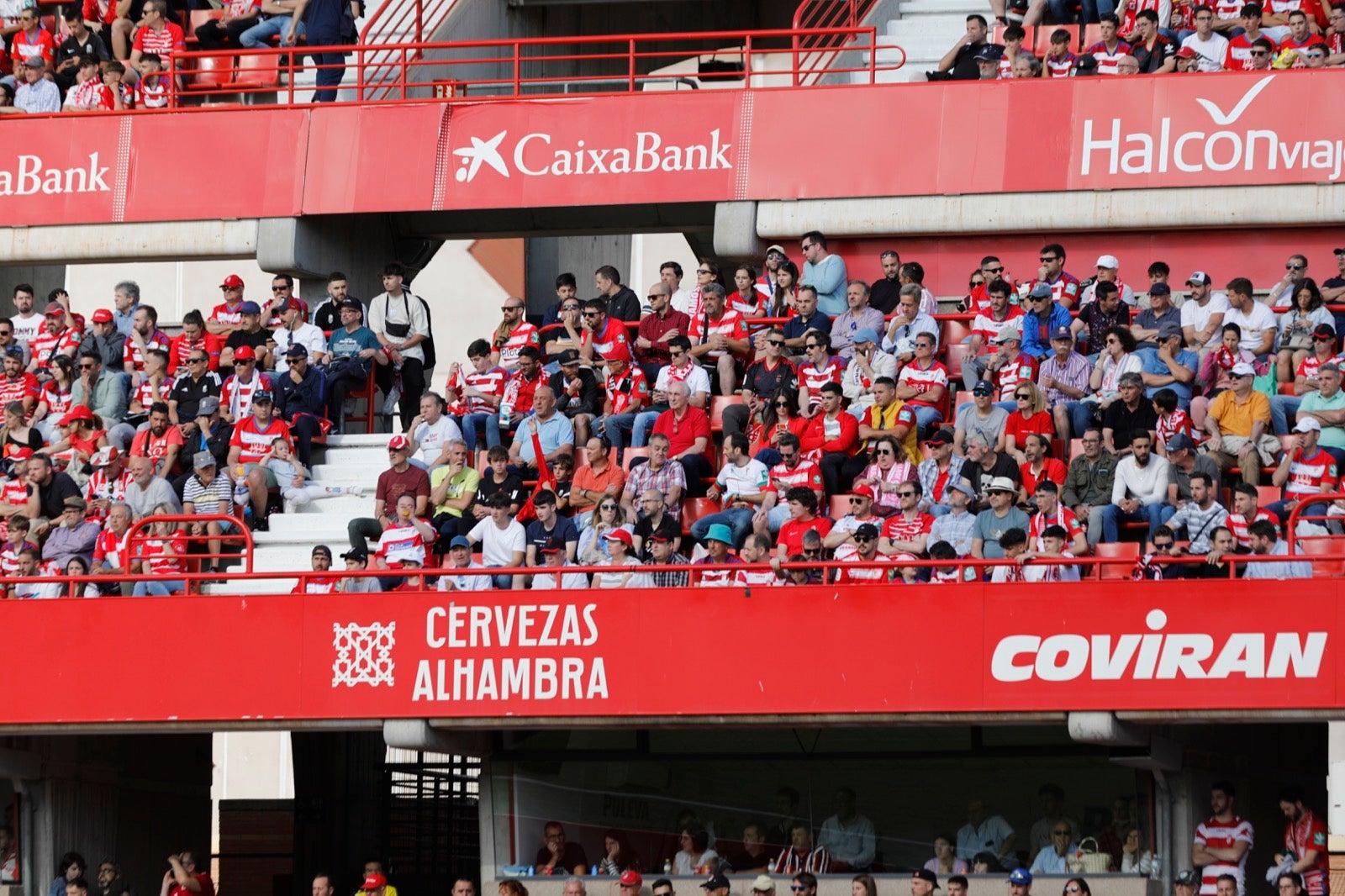 Encuéntrate en la grada en el Granada-Lugo