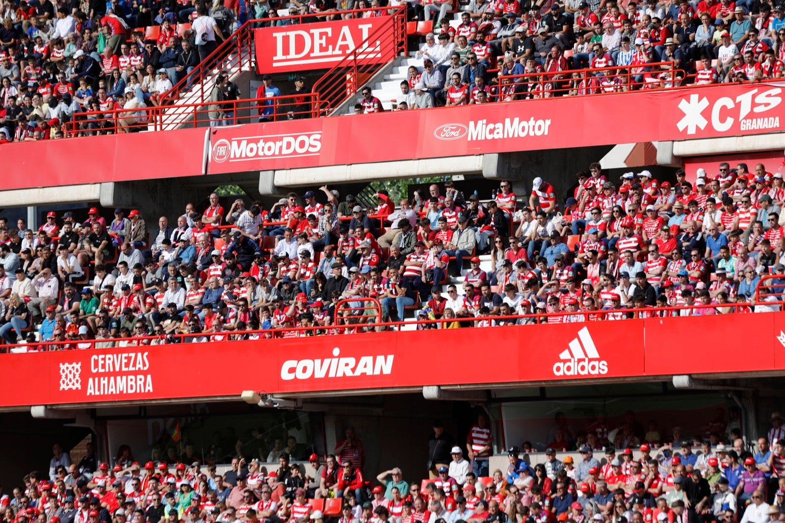 Encuéntrate en la grada en el Granada-Lugo