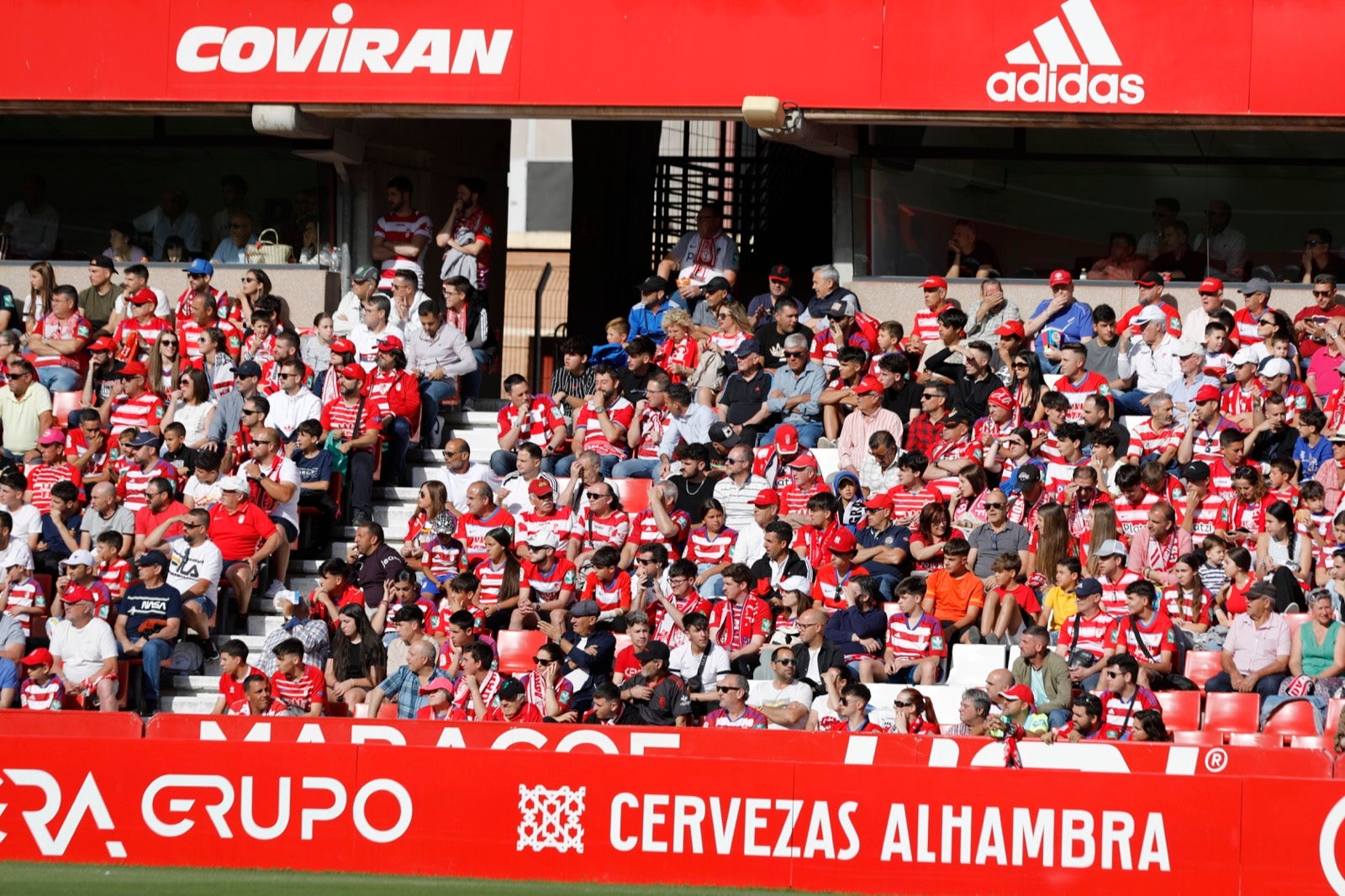 Encuéntrate en la grada en el Granada-Lugo