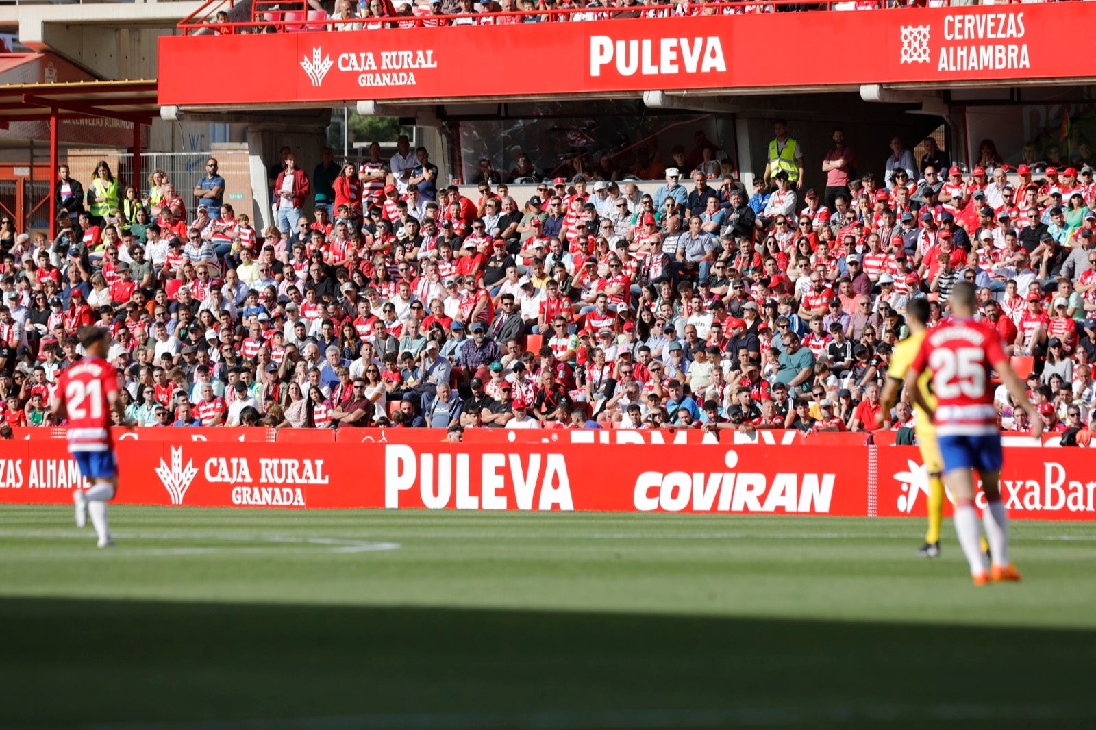 Encuéntrate en la grada en el Granada-Lugo