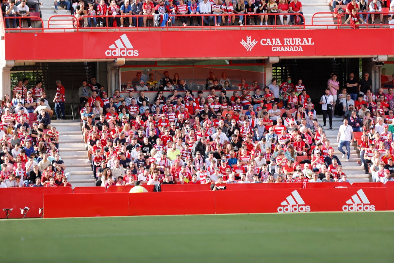 Encuéntrate en la grada en el Granada-Lugo