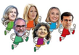 Los candidatos de la carrera electoral.