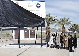 En febrero, la ministra de Defensa visitó los terrenos del futuro Cetedex.