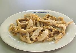 Tapa de boquerones fritos del Bar Los Diamantes.