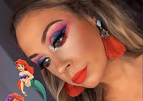 Imagen secundaria 1 - Maquillaje de Paola de Jasmin, La Sirenita y Campanilla.