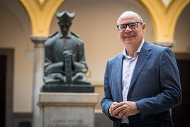 Pedro Mercado, ayer en la Facultad de Derecho.