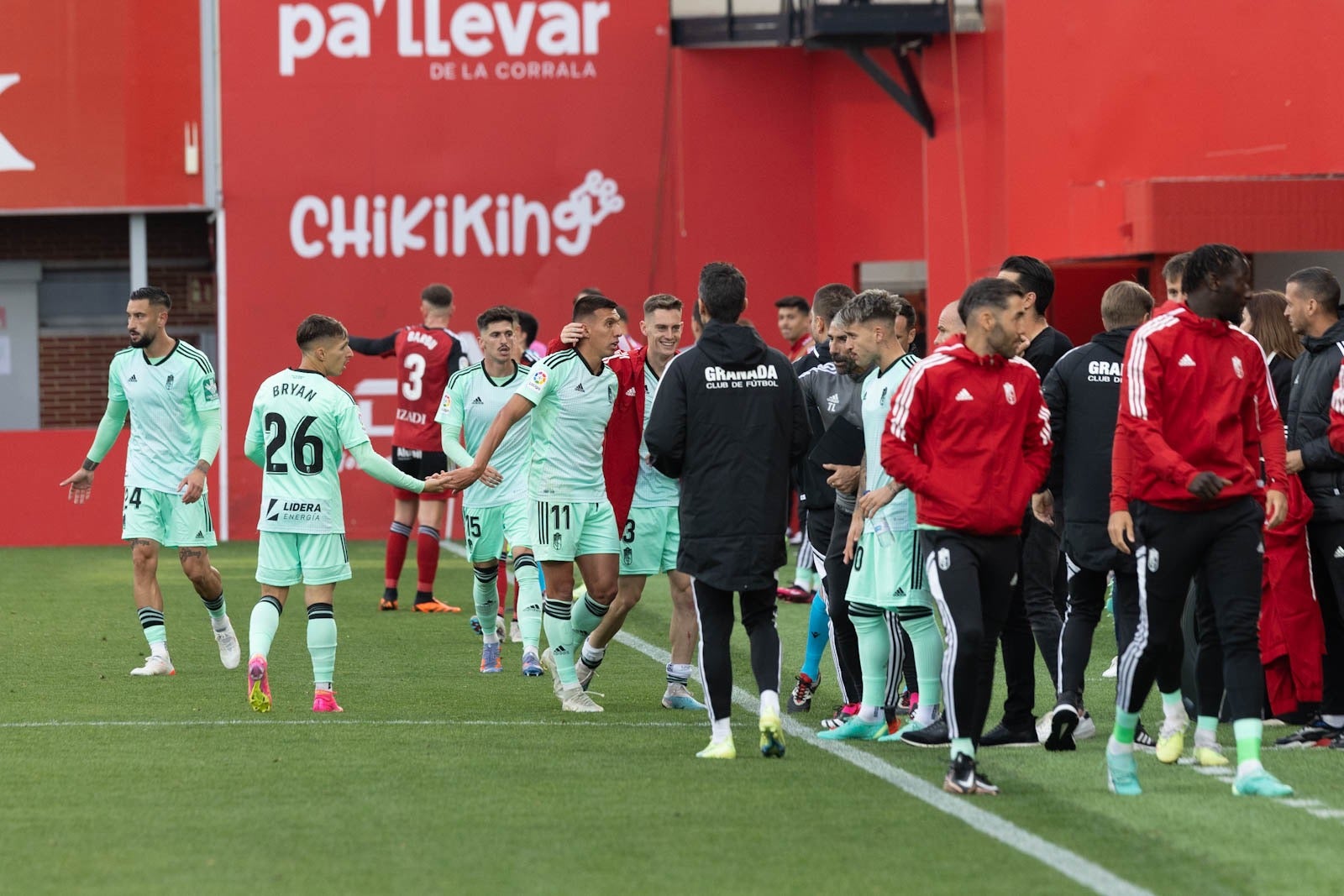 El partido entre Granada y Mirandés a pie de campo