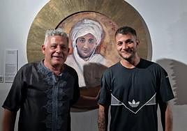 Jacinto García con Iván Ramírez, su modelo para encarnar al personaje de Boabdil.