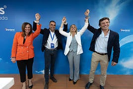 Celebración este domingo en la sede del PP granadino.