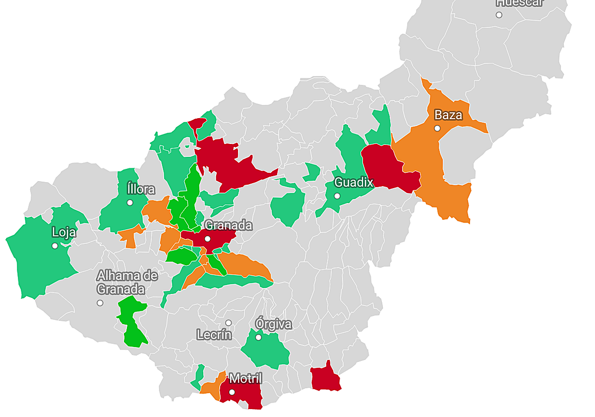 Vox irrumpe por primera vez en veinte municipios de la provincia de Granada