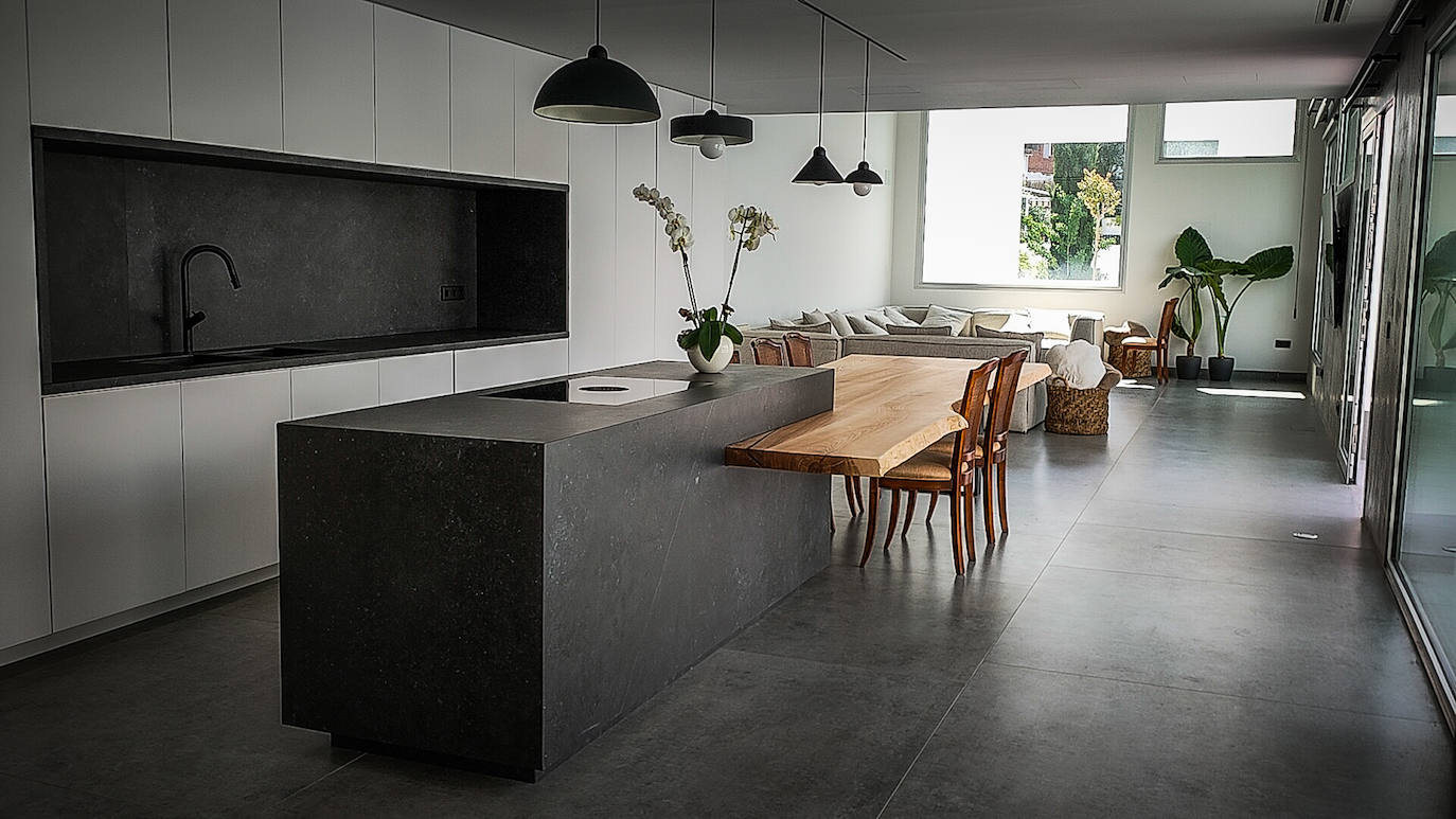 Imagen principal - Salón cocina. 