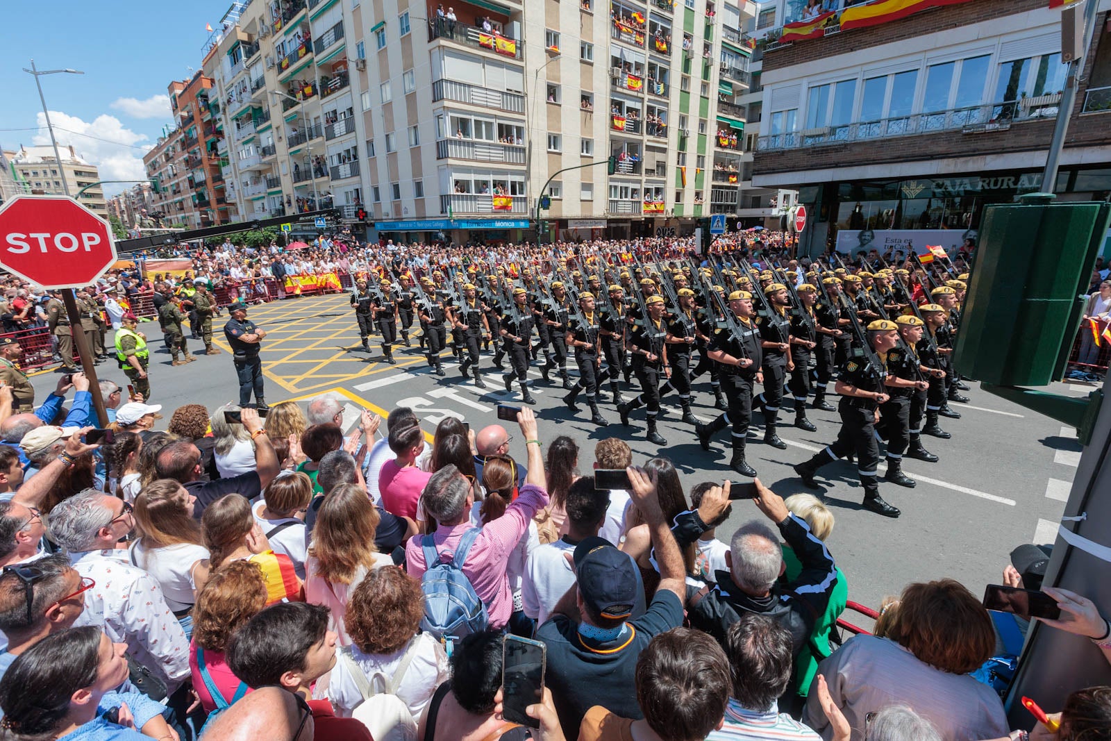 Las imágenes de los granadinos disfrutando del desfile de las Fuerzas Armadas