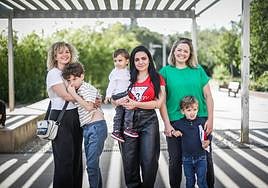 De izquierda a derecha, Raquel, Hugo, Cristina, Valentino, Inés y Fernando.