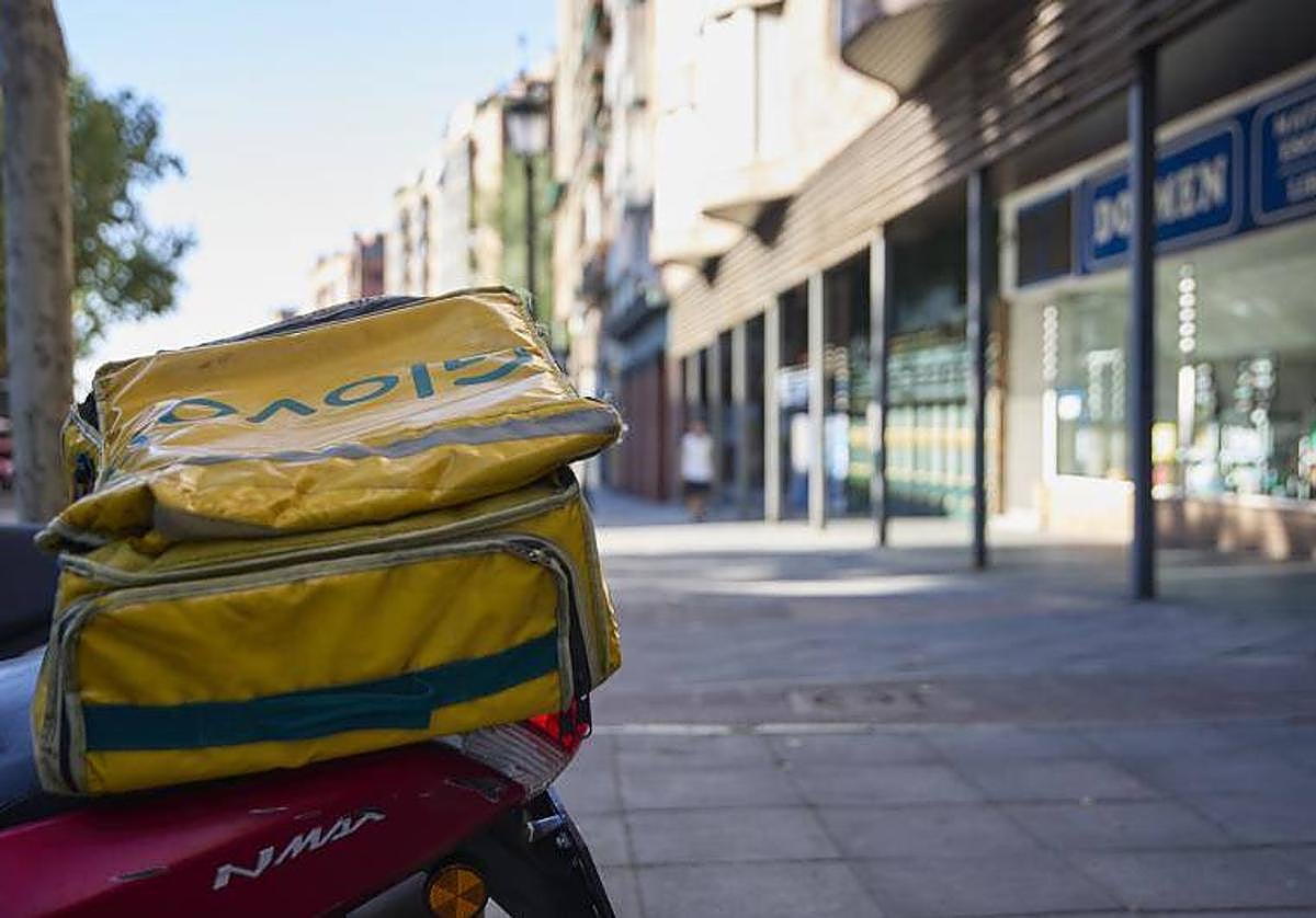 Una mochila de reparto de un 'rider'.