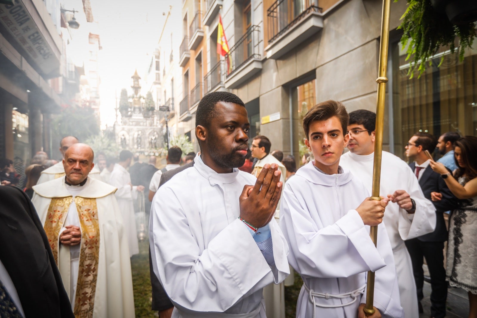 Las imágenes de la procesión del Corpus y la Tarasca por las calles de Granada