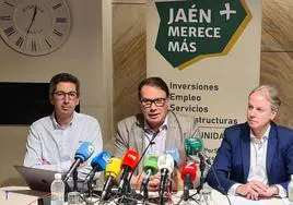 Responsables de Jaén Merece Más, el pasado día 7.