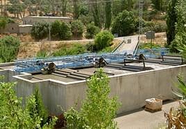 Parte de las instalaciones de la estación depuradora de aguas residuales.