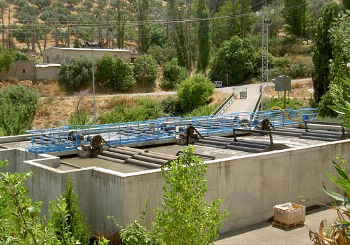 Parte de las instalaciones de la estación depuradora de aguas residuales.