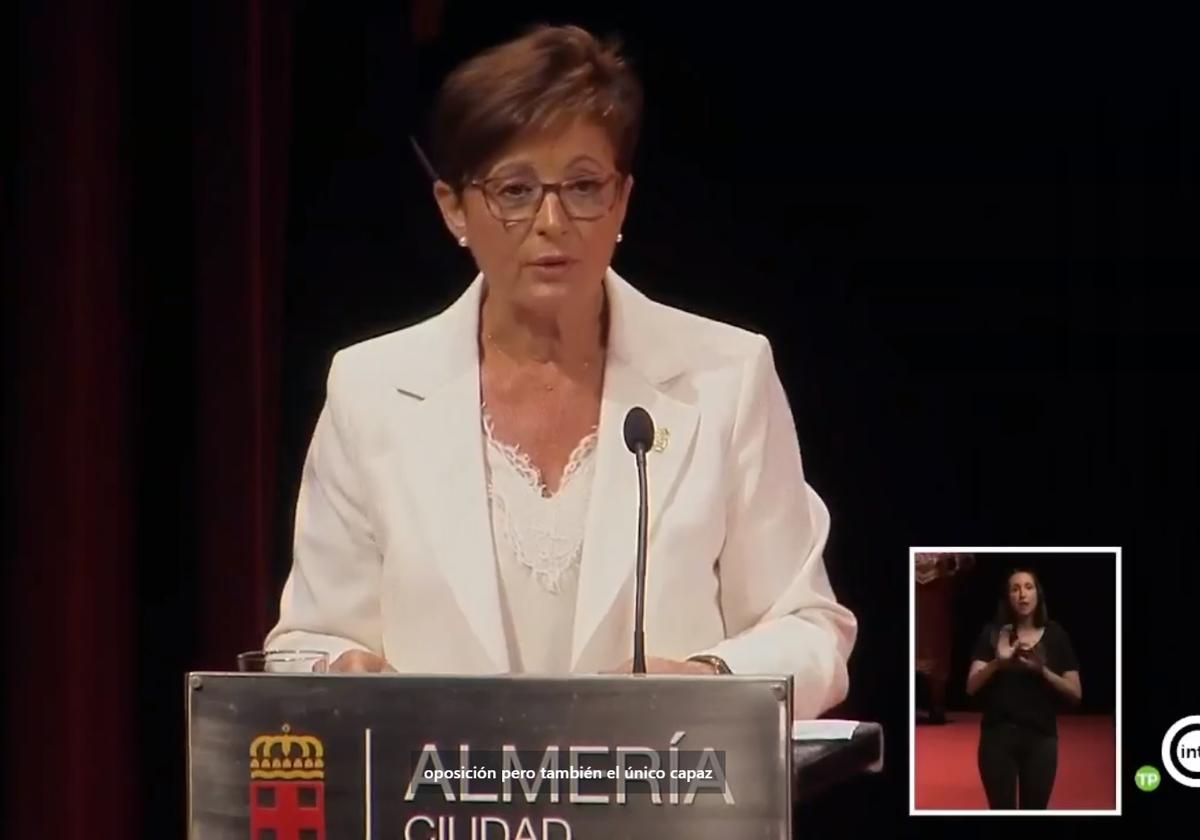 Adriana Valverde, durante su intervención.