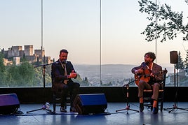 Jesús Méndez, ayer en plena actuación.
