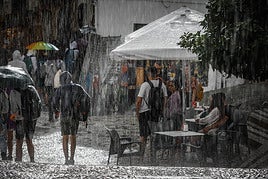 Tormenta en Granada capital