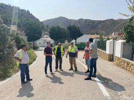 Obras en la carretera de Huesa a Ceal.